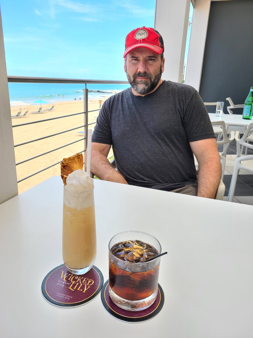 A drink and bite on the beach